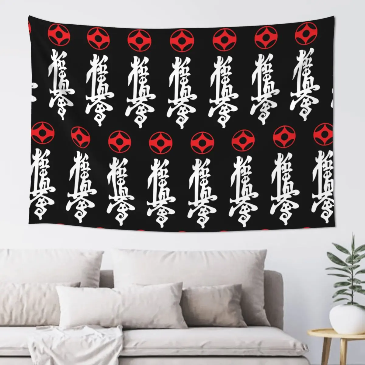 Kyokushin Kaikan Karate Symbol Kyokushinkai Dojo Tapestry Hippie Wall Hanging Aesthetic Home Decoration Tapestries Living Room