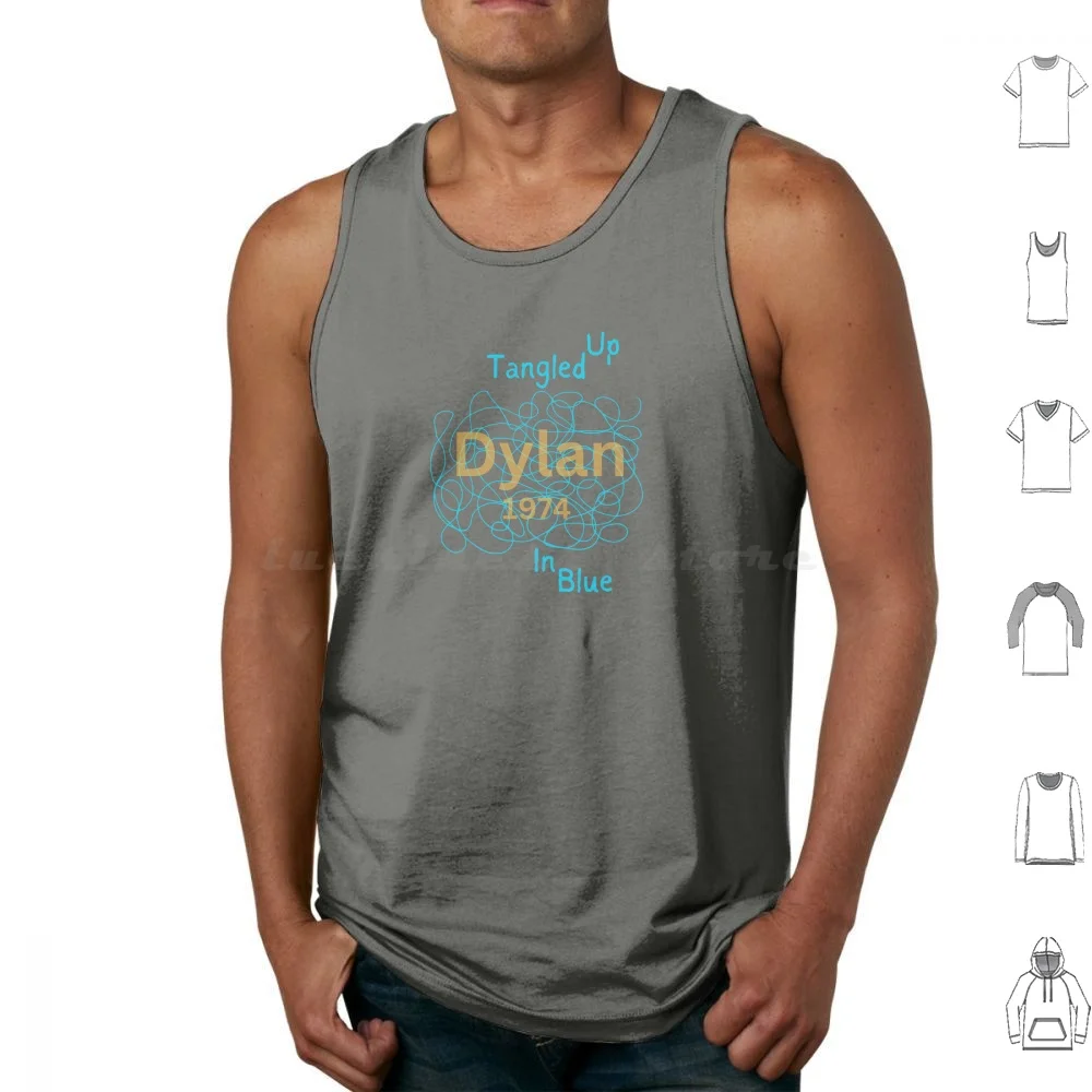Enredado en camisetas sin mangas azules Chaleco sin mangas Bob Dylan Enredado en historia musical azul
