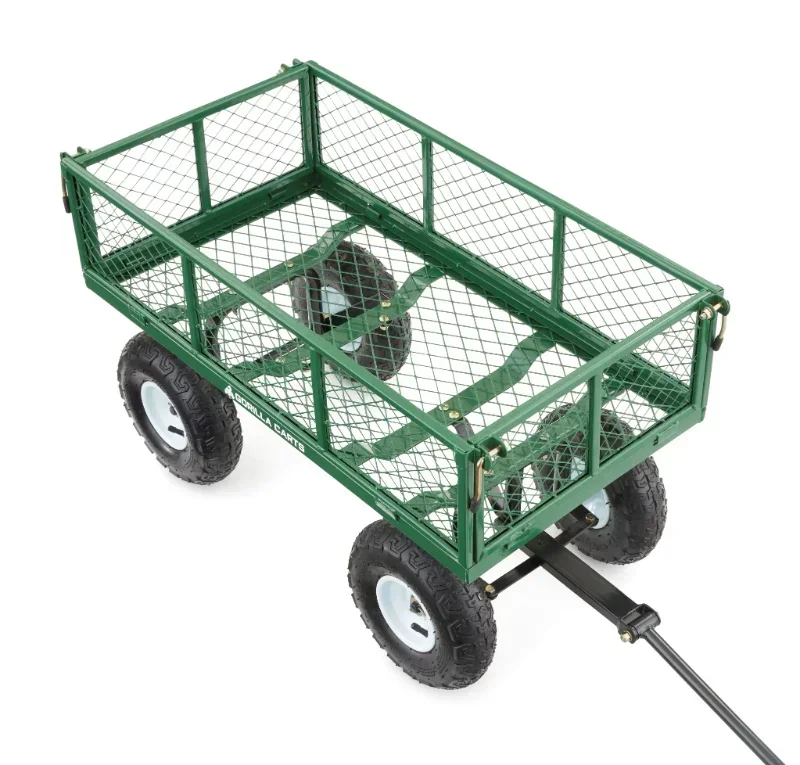 Gorilla Carts for GOR400 400-lb. Steel Mesh Garden Cart with 10