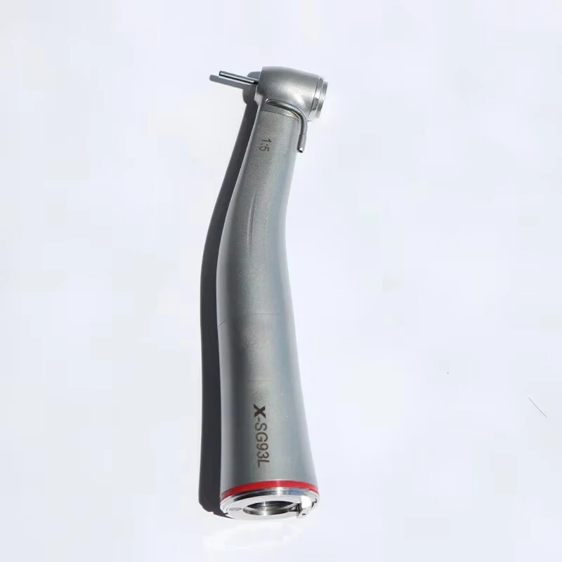 X95L contraangulo Dental 1:5 Increasing Speed Handpiece Against Contra Angle LED Optic Fiber Quattro Spray Red Rings