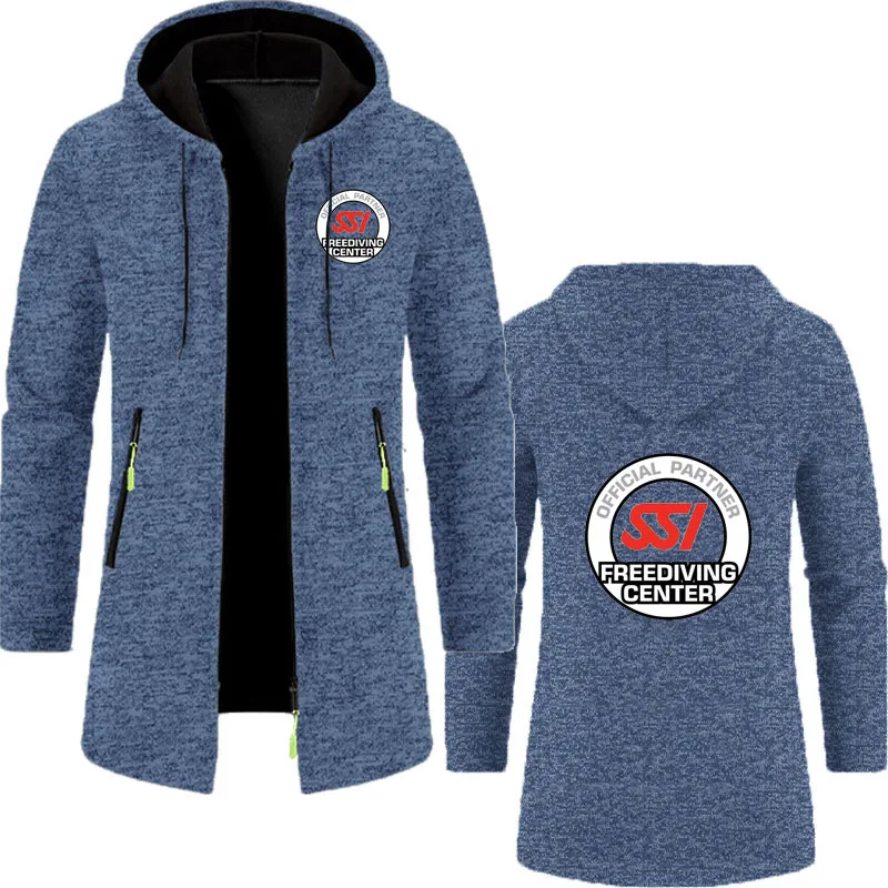 Spring and Autumn Streetwear long men's hoodie Scuba Diving Dive SSI Printing selling popular loose pullover sweatshirt tops