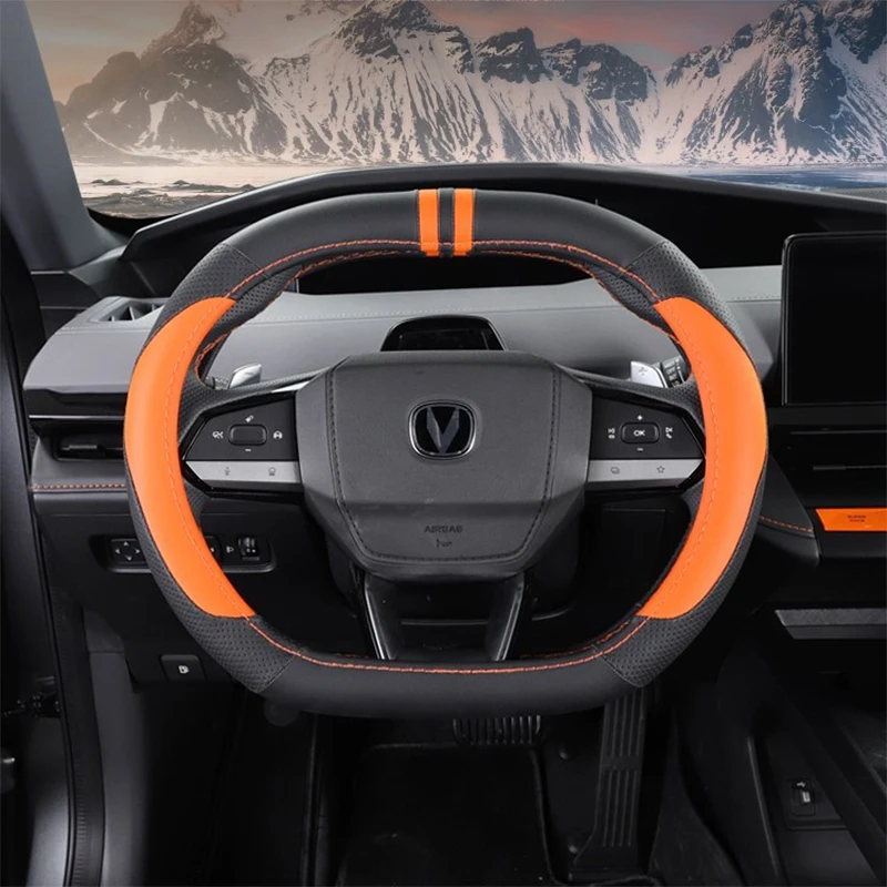 

Steering Wheel Cover for Changan Univ High Quality Car Accessories Micro Fiber Leathe Anti-slip Sweatproof Interior Handle Cover