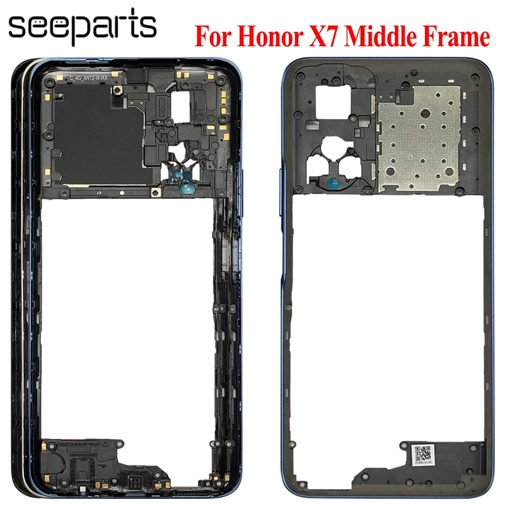 For Huawei Honor X7 Middle Frame Rear Bezel Plate Chassis Housing CMA-LX2 CMA-LX1 CMA-LX3 Back Frame Replacement Parts