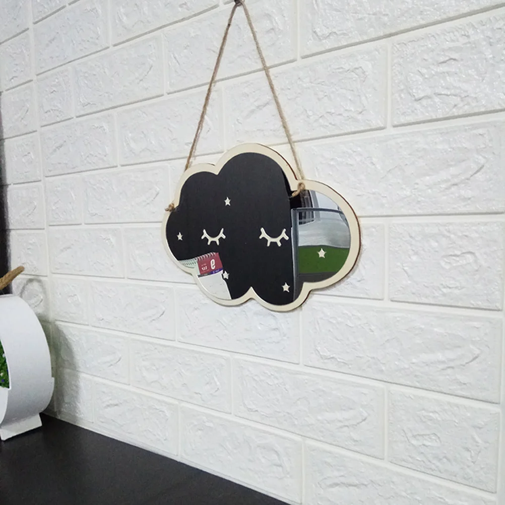 إطار خشبي مرآة أكريليك على طراز الرسوم المتحركة ديكور المنزل حواف ناعمة انعكاس مثالي لا زجاج آمن للعائلة سهل التعليق و