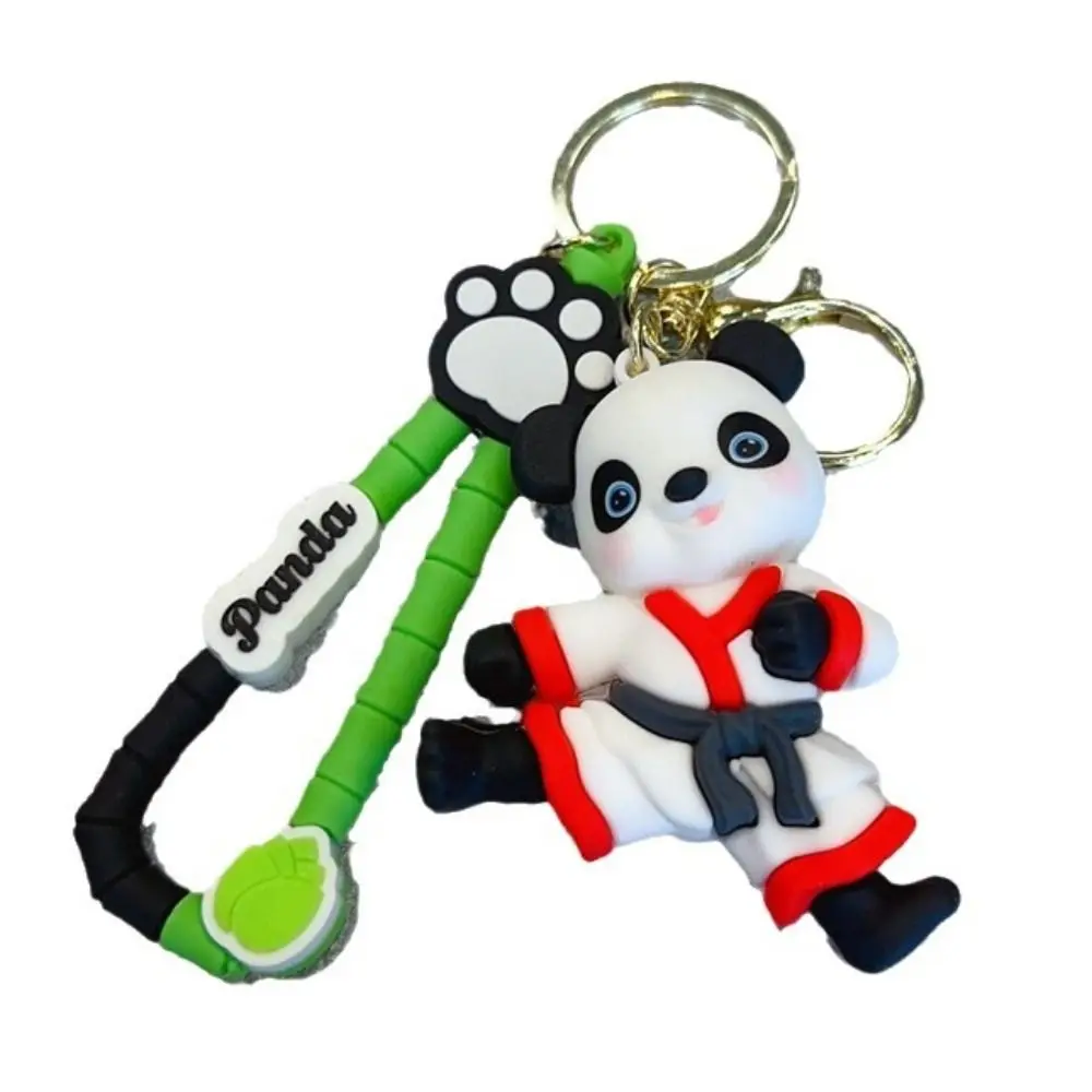 

Trinket Animal Panda Car Keychain Cartoon Kawaii Cute Panda Key Chain Anime PVC Lovely Panda Bag Pendent Gift