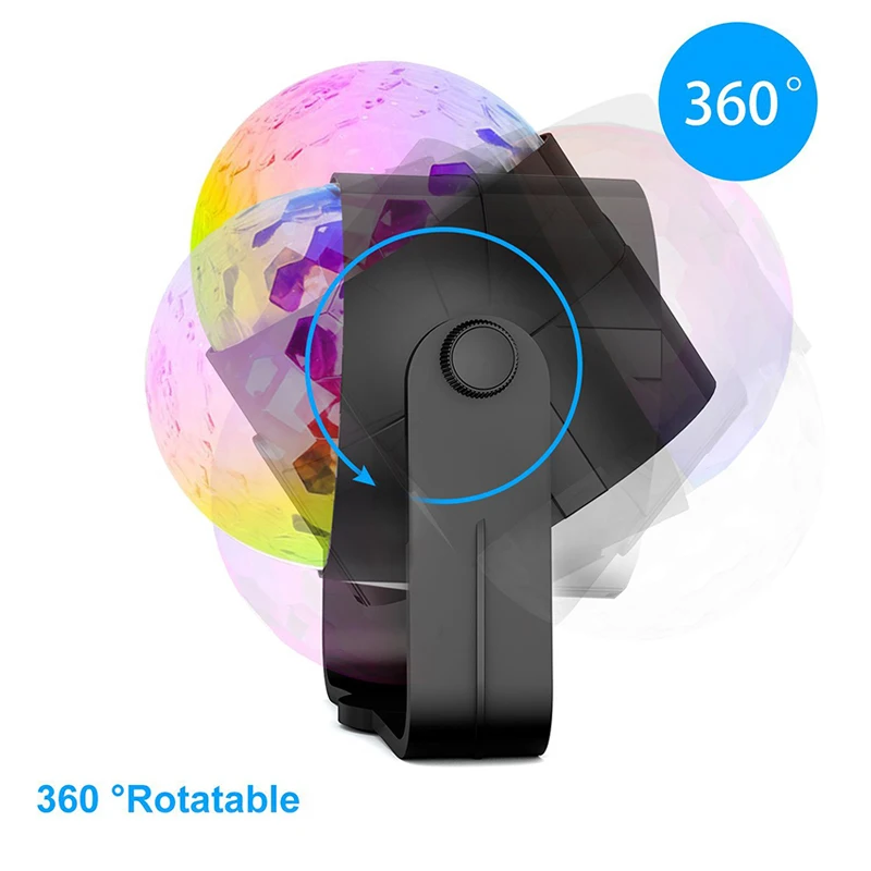 RGB Strobe Stage Night Light for Home KTV Party Club Bar Dance Christmas Gift Lighting Effect Sound-activated Disco Ball Lamp