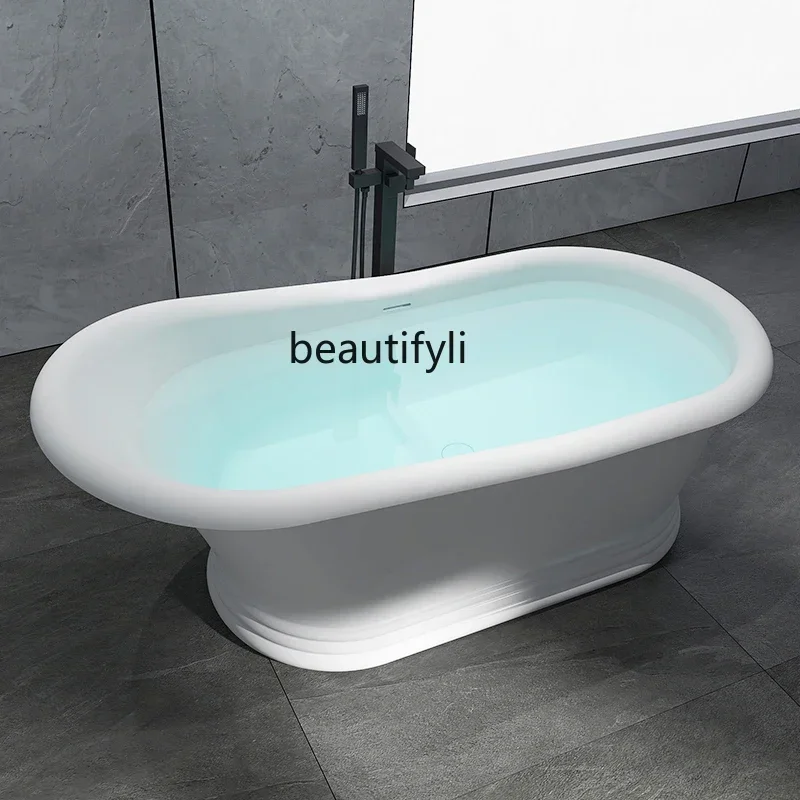

53 PMMA Saturated Resin Artificial Stone Bathtub Household Freestanding Bath Hotel Bath