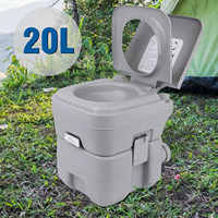 20L portable camping toilet dual outlet mobile toilet with self-driving equipment elderly pregnant women portable toilet ﻿