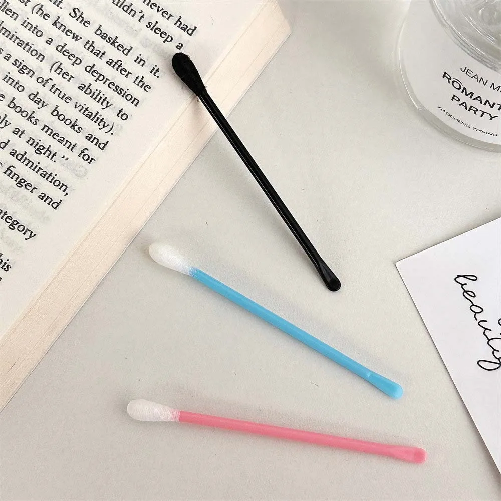 100 قطعة/المجموعة رمش تمديد الغراء إزالة مزدوجة رئيس مسحات القطن الأنف Lipstik الأذن تنظيف القطن برعم ماكياج القطن عصا #3