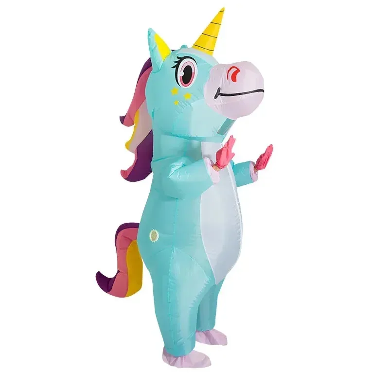 

Blue Unicorn Inflatable Costumes Adult Halloween Christmas Party Cosplay Anime Costumes /