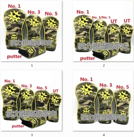Golf Accessories High Quality Head Cover Cap for Mixed Wood Set Putters Driver Wood Blade Putters UTILITY