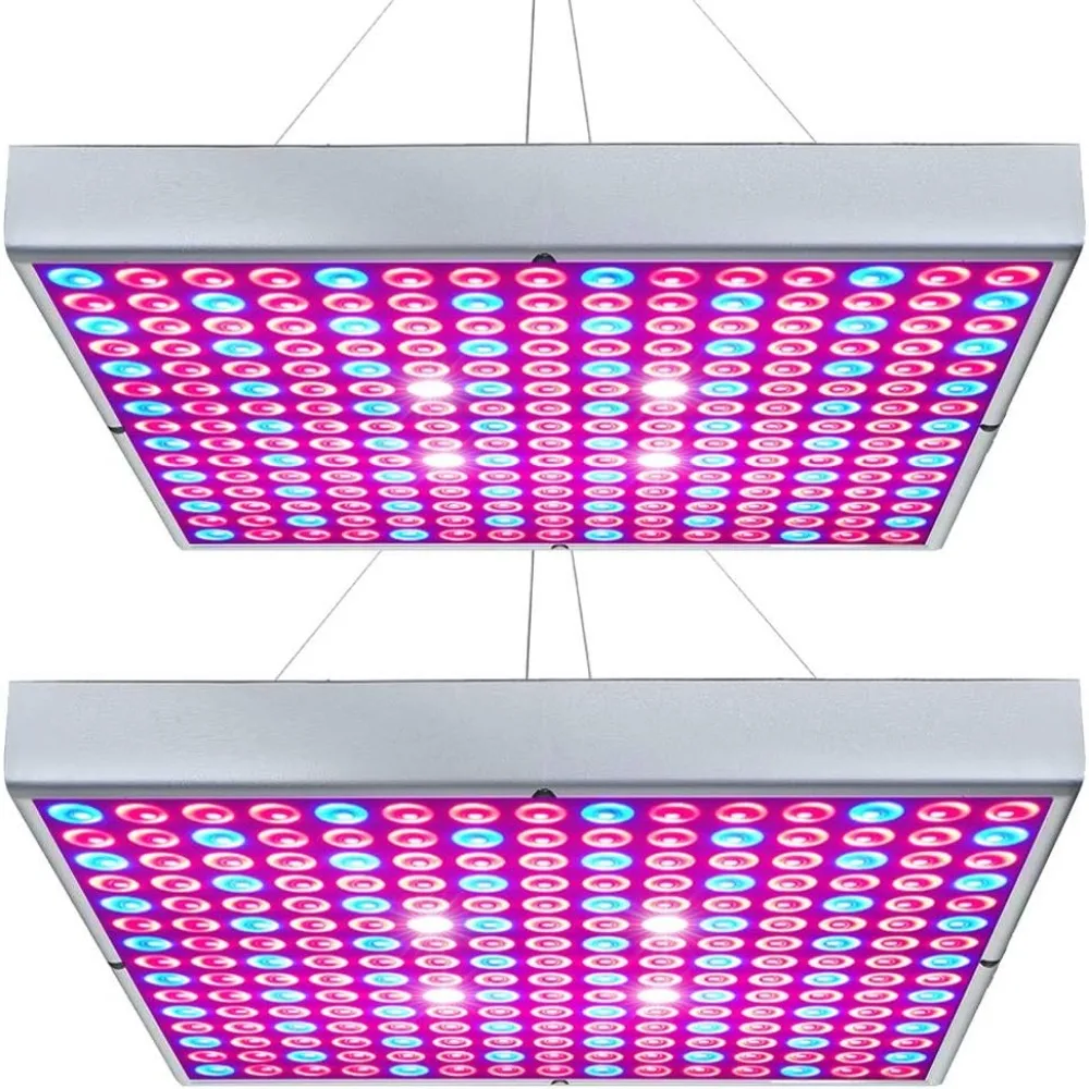 

LED Grow Light Panel with Red Blue White LEDs for Indoor Plants, Seedlings, Vegetables, Flowers - 2 Pack