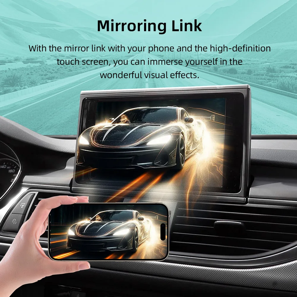 ANYFAR Wireless Carplay Android Auto Interface Retrofit สําหรับ Audi A6 C7 A7 2012-2016 RMC ระบบถอดรหัสกล่องโมดูล Airplay