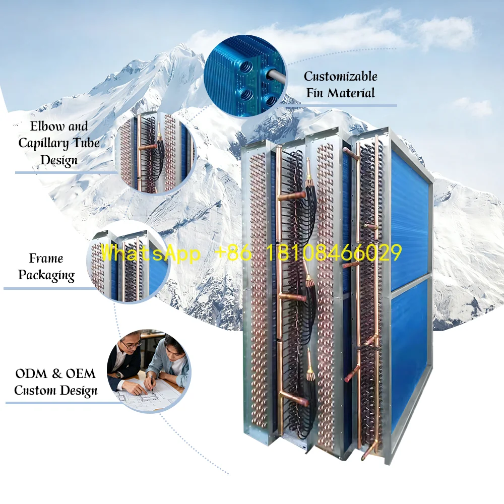 

High-Efficiency Copper Tube Finned Evaporator Low-Energy-Consumption Refrigeration Cold Chain Equipment Customized 1