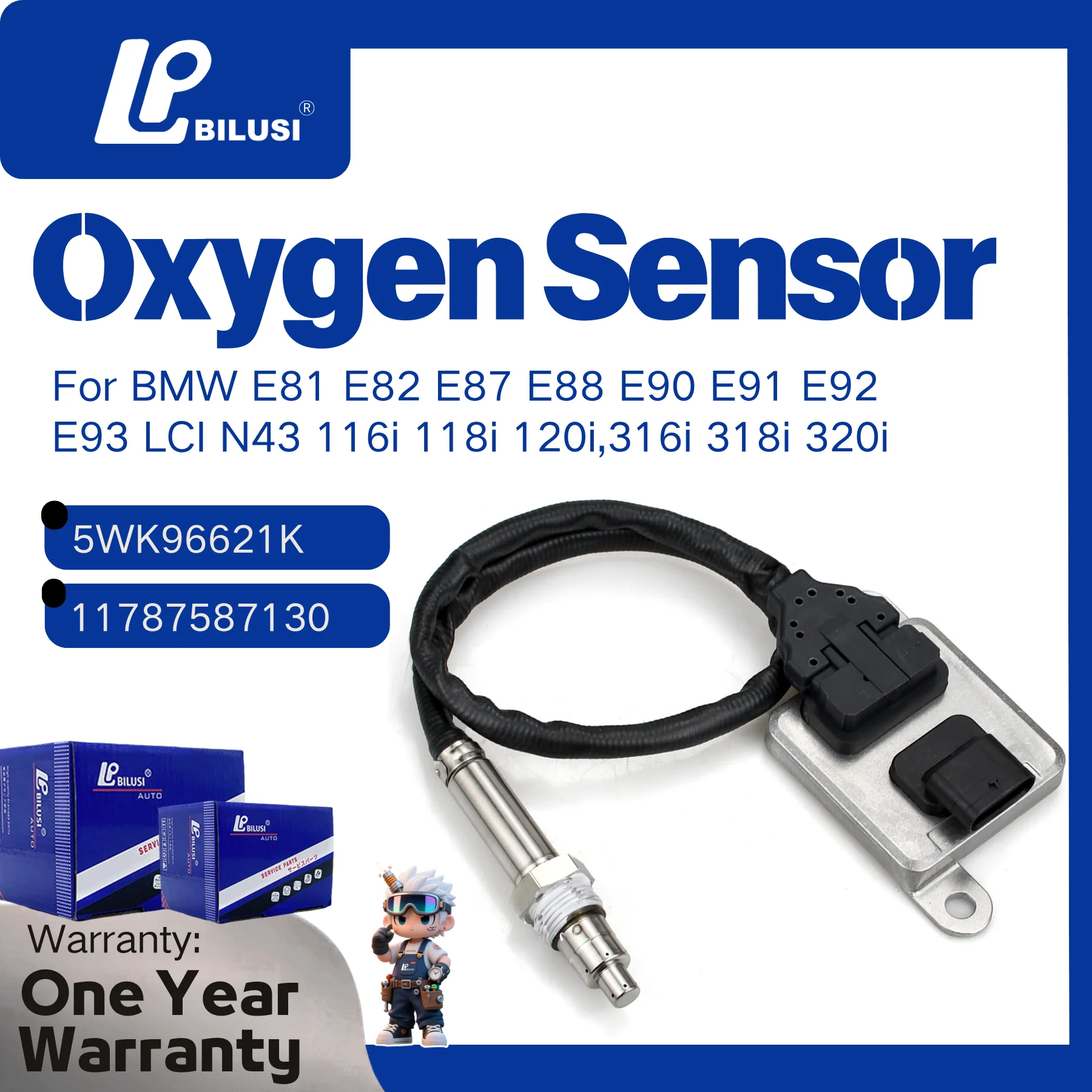 

AP03 New Nox Sensor 5WK96621K N43 For BMW E81 E82 E87 E88 E90 E91 E92 E93 LCI N43 116i 118i 120i,316i 318i 320i 11787587130