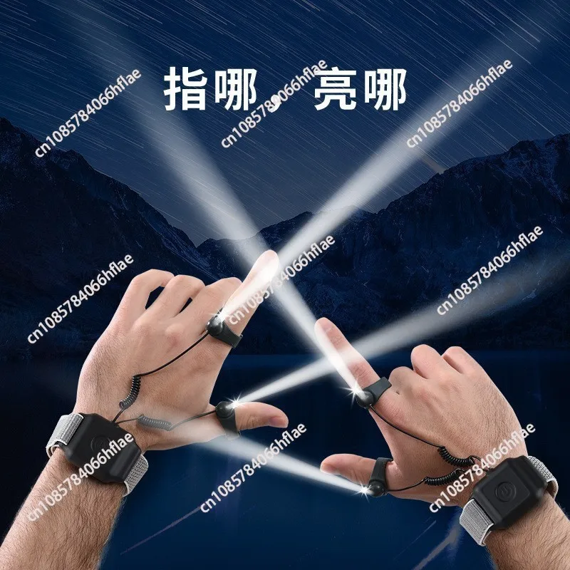 

Diamond ring flashlight night fishing repair lighting wrist charging strong lighting sports outdoor night fishing light fishing