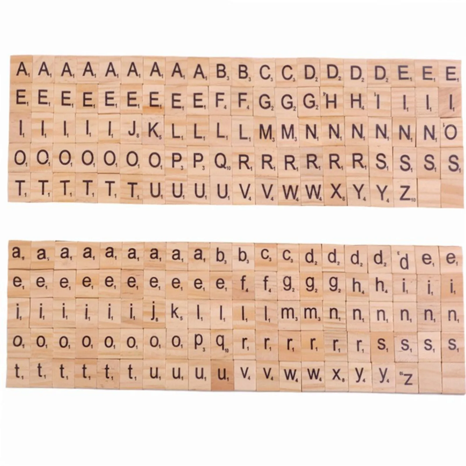 100Pcs Wood Tiles Letter Alphabet Craft Wooden Decorations for Home Event Wedding Party DIY Christmas Ornaments Digital Puzzle