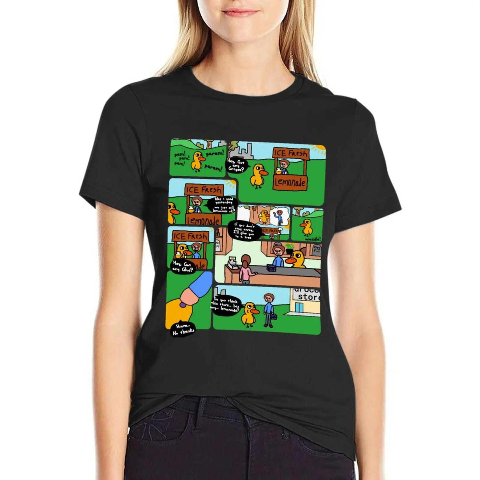 

Got Any Grapes - The Duck Song T-Shirt hippie clothes oversized t-shirts for Women loose fit