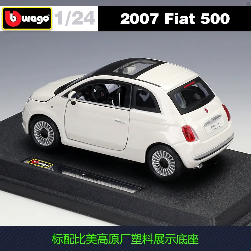 1:24 Bburago 2007 Fiat 500 ABARTH Alloy Model Car Static Metal Model Vehicles B87