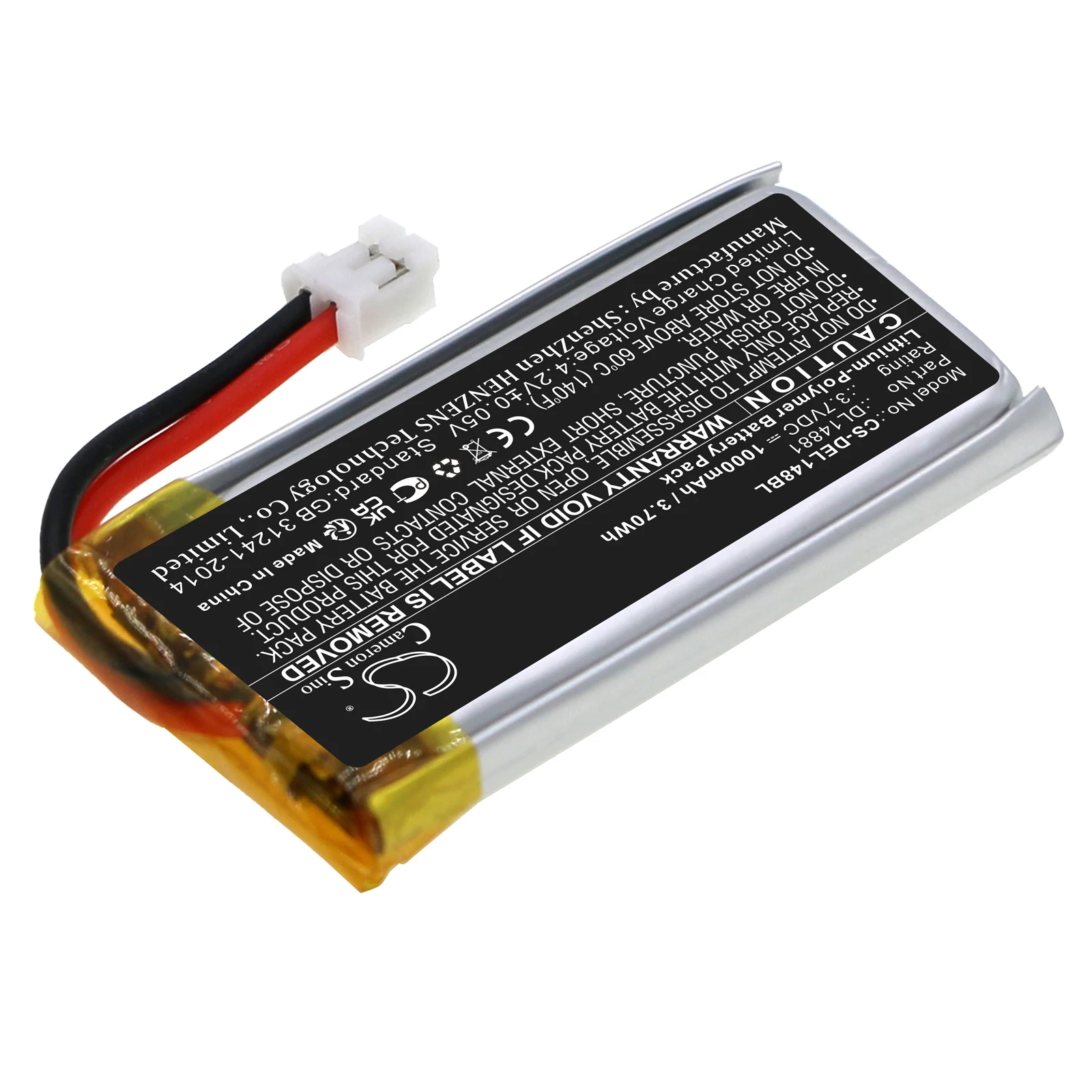 3.7V 1000mAh Barcode Scanner Battery DL14881 for Deli 14951w +TOOL