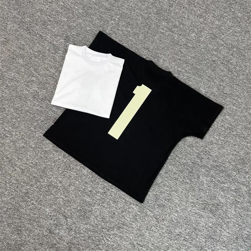 

Vultures YZY Kanye Number 1 Print T-Shirts Men Women 1:1 Best Quality Pure Cotton Black T Shirt Tee Tops