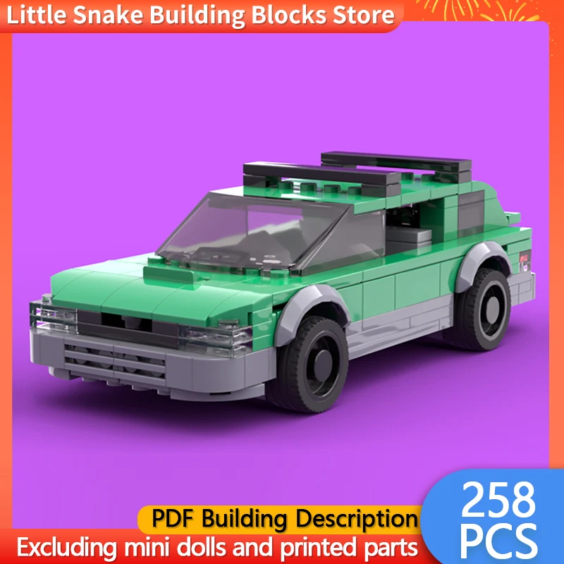 City Car Model MOC Building Bricks 1MP4CT GR33N Outback Sport Car Modular Technology Gifts Holiday Assemble Children Toys Suit