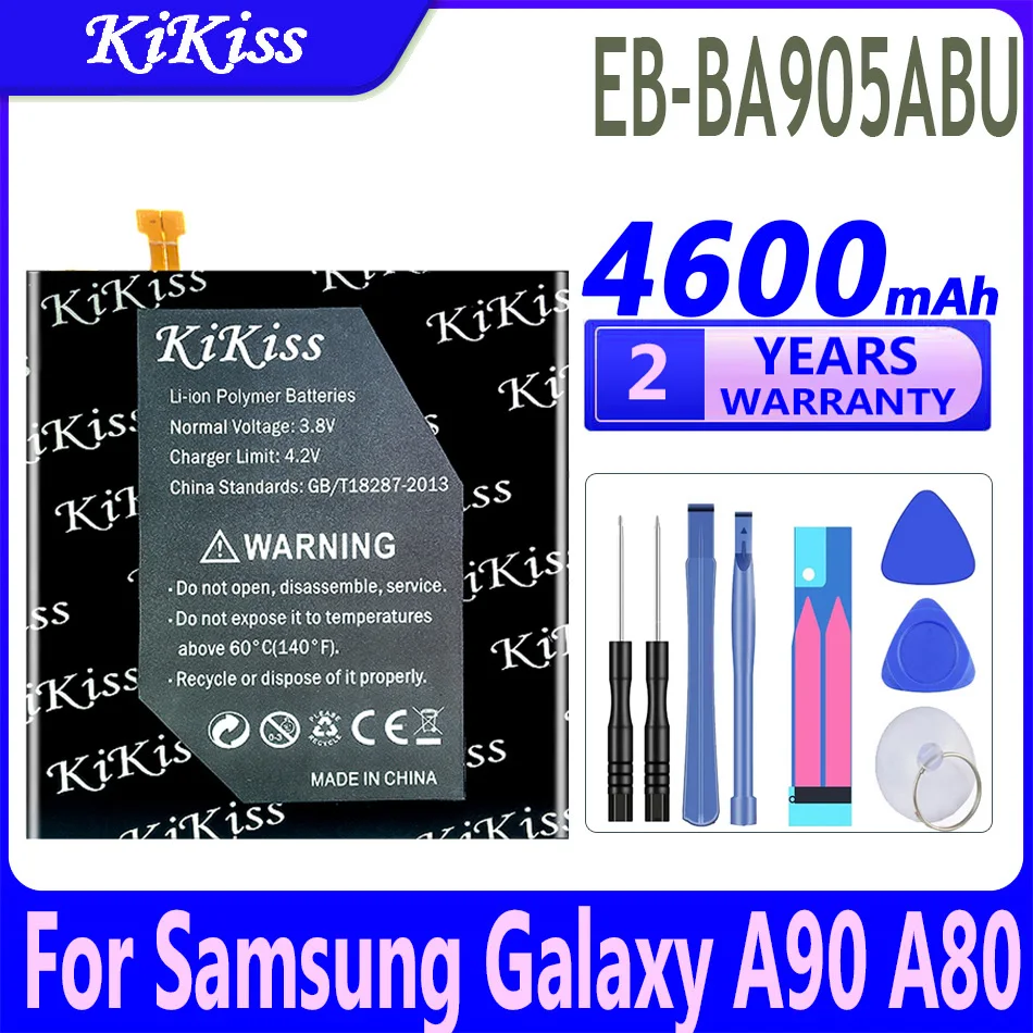 KiKiss EB-BA905ABU 4600mAh Battery for Samsung Galaxy A90 A80 SM-A905F SM-A8050 SM-A805F SM-A805F/DS Batteries + Tools