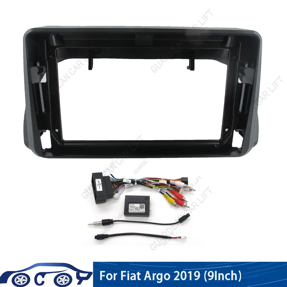 For 2019 FIAT ARGO 9Inch Car Radio Fascias Android GPS MP5 Stereo Player 2 Din Head Unit Panel Dash Frame Installation Trim