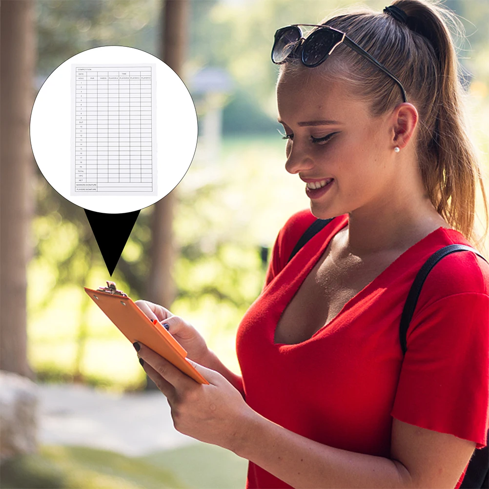 

18 Pcs Golf Scorecard Accessories Number Record Tools Recording Convenient Scorecards Coated Paper