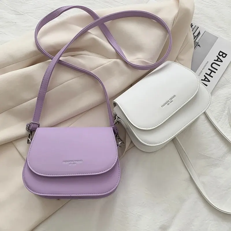 حقيبة كروس بودي كلاسيكية للنساء ، حقيبة مقلوصة عصرية ، أحادية اللون ، كاجوال وبسيط ، جديد