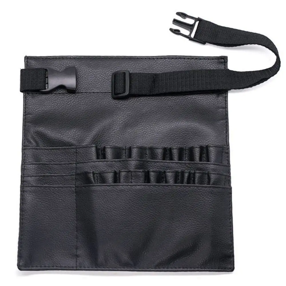 

Portable Large Capacity Brush Storage Bag With Belt PU Leather Cosmetic Bag Multi-function Foldable Waist Bag Body Painting
