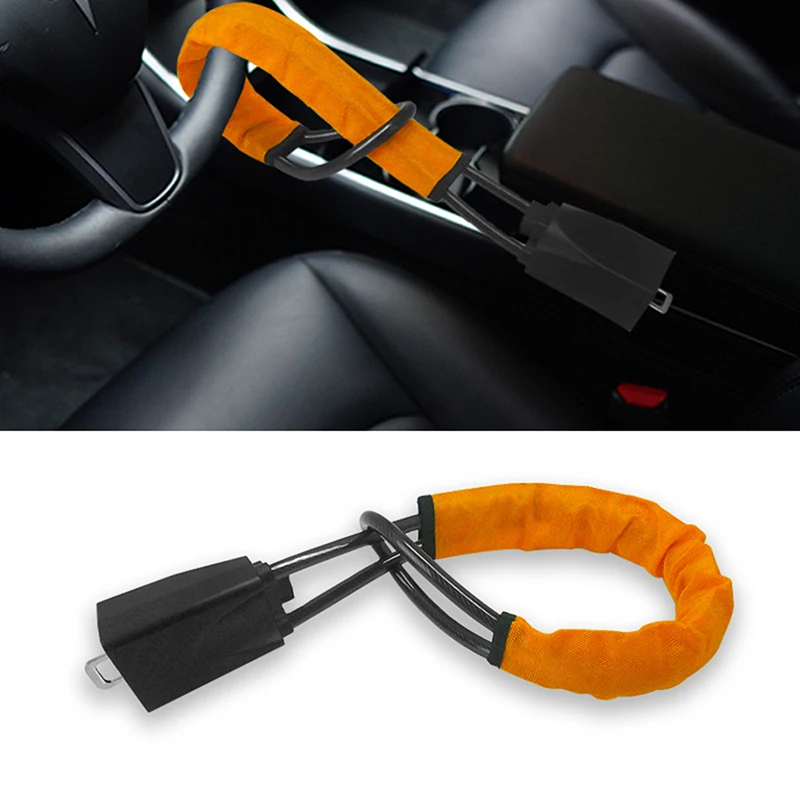 1Set Theft Prevention Anti Device Lock For Truck SUV Van RV Universal Car Steering Wheel Lock With Seat Belt Buckles Sturdy Lock