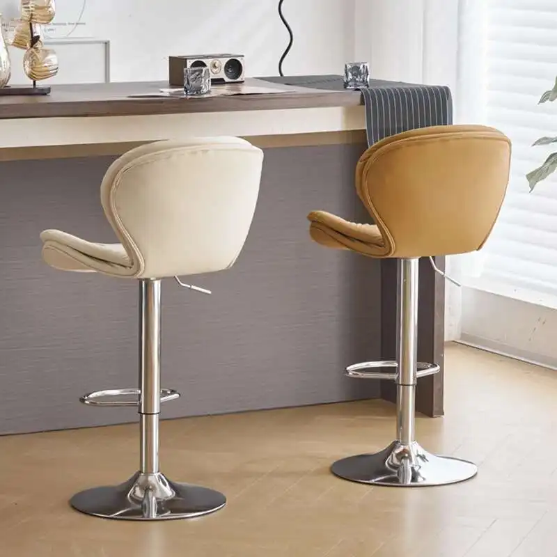 كراسي بار الاستقبال الحديثة مقعد مرتفع فاخر للمكتب كراسي بار قابلة للتعديل تصميم بسيط أثاث البار Cadeiras LLBC #2