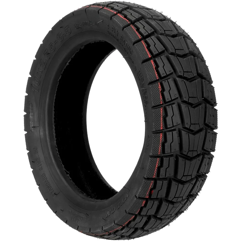 

Tubeless 10x2.75-6.5 All Terrain Tire for E-Scooters Enhanced Grip on Various Surfaces Anti Slip Wear Resistant Black