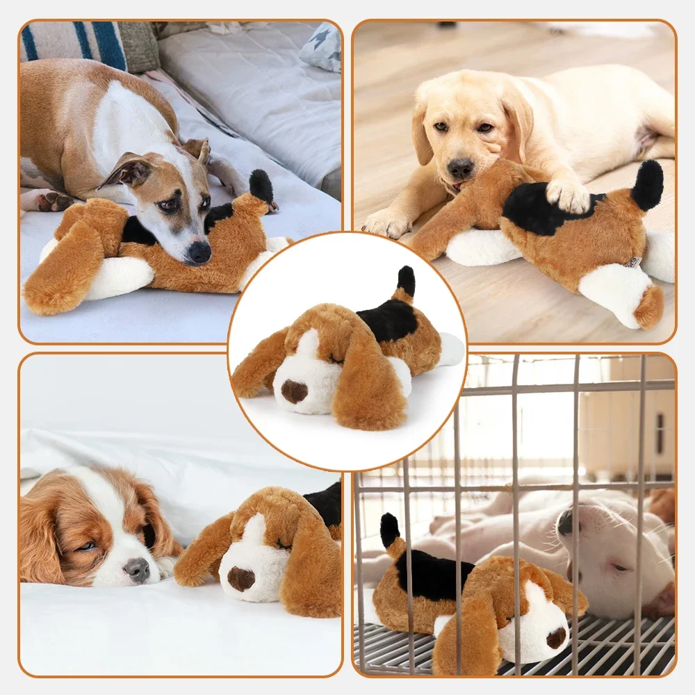 Welpen-Herzschlag, gefülltes Hundespielzeug, Plüsch, Angstlinderung, beruhigende Hilfe, Komfort für Haustiere