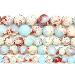 Natural Shoushan Snakeskin Stone Round Loose Beads 4 6 8 10 12MM Pick Size for Jewelry Making