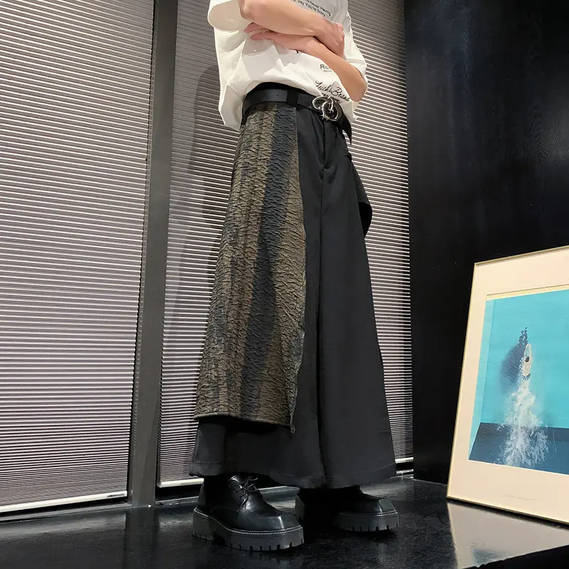

Samurai Kimono Pants Mens 2026 Harajuku Casual Oversize Pants Men Chinese Style Hanfu Tang Wide Leg Trousers Male Kendo Uniforms