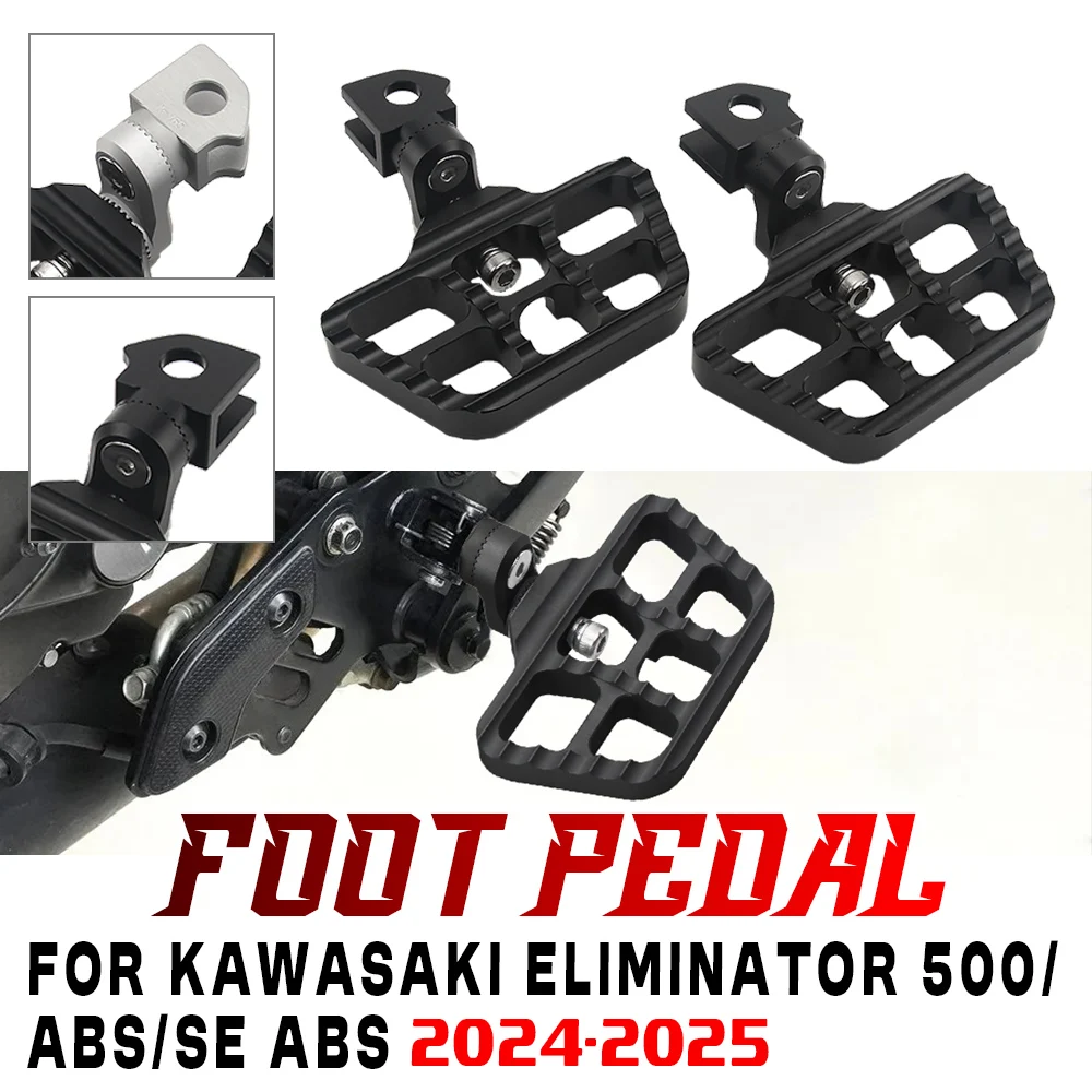 

Новые подножки для мотоцикла, подставки для ног, педали для Kawasaki Eliminator 500, ABS 500 SE, регулируемые подножки из АБС-пластика, удлиненные опускающие подножки