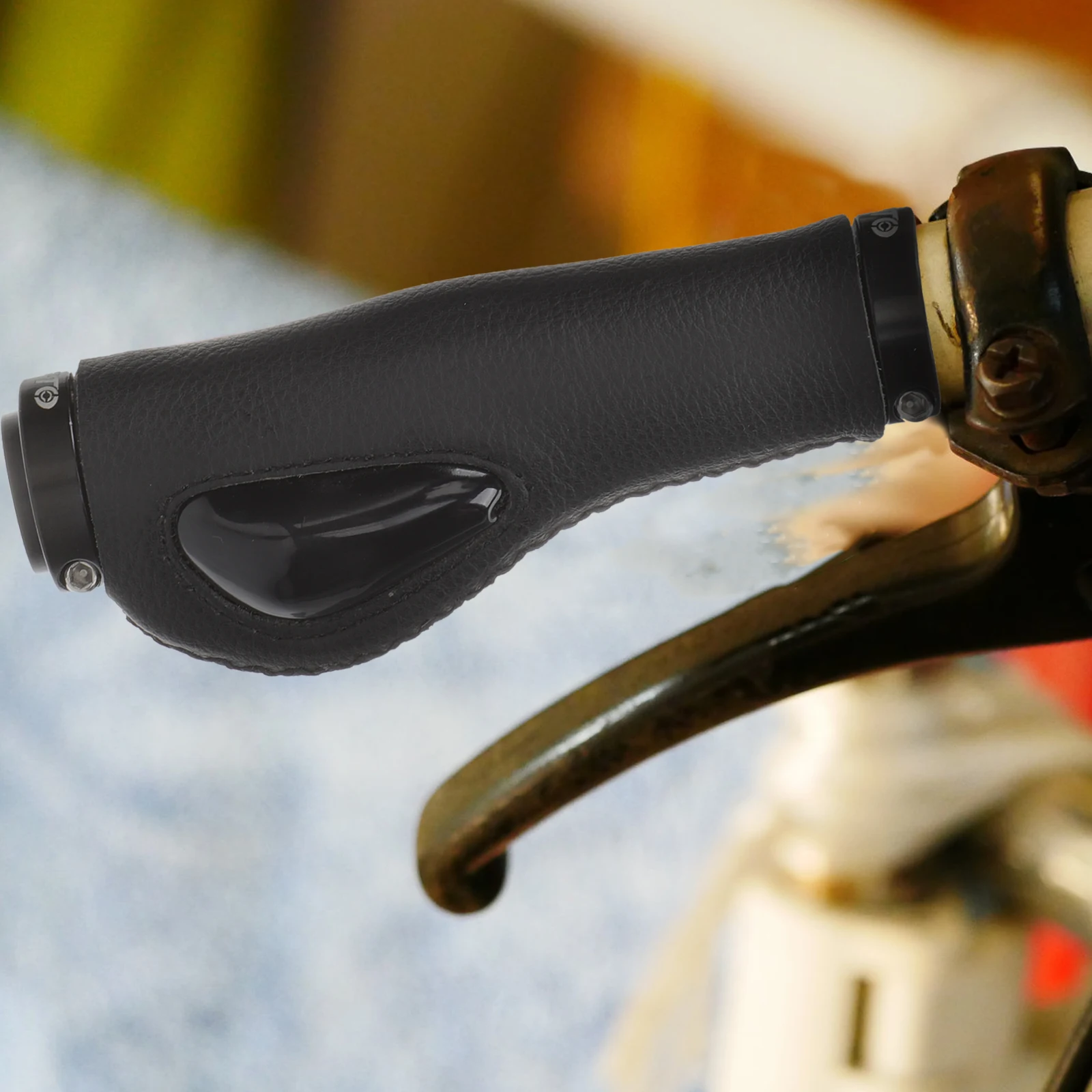 

Bicycle H Grips Black Microfiber Cover Silica Gel Shock Proof Grips Slip Bike Accessories