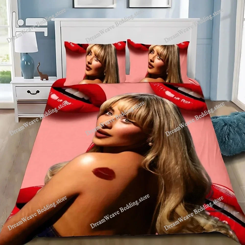 

Sabrina Carpenter Duvet Cover Pillowcase Bedding Set Adult Children Bedroom Decoration Girl Gift Single Double Large Size