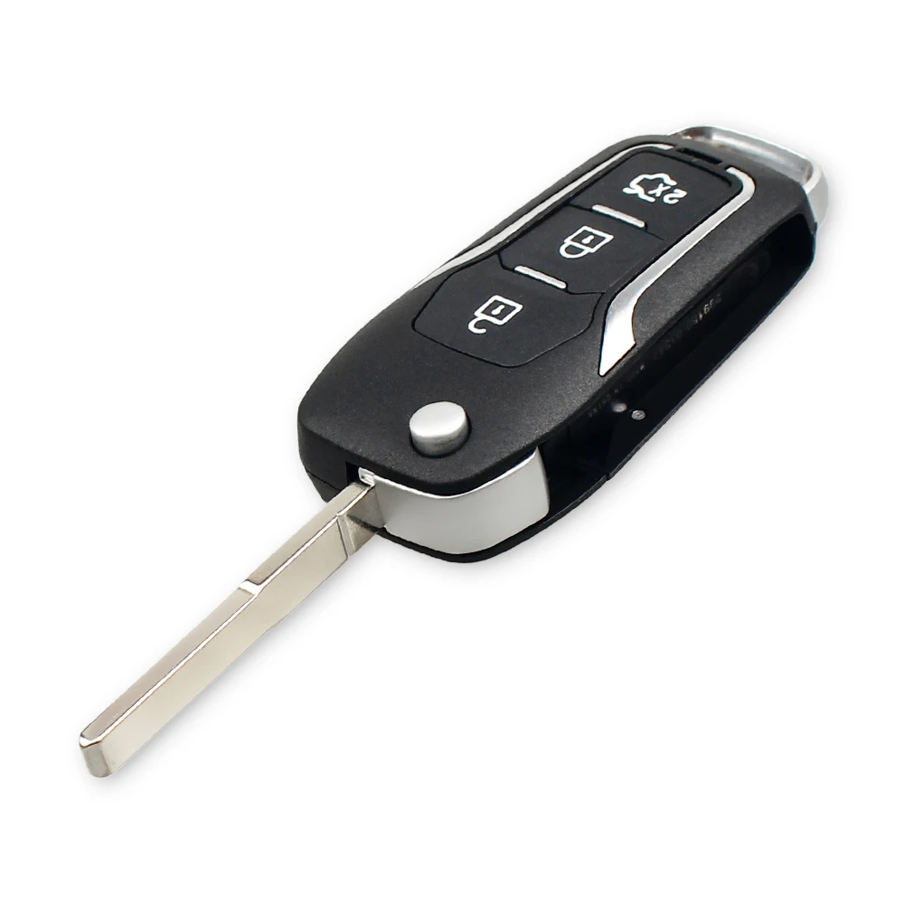 Keyyou 3 tasten 433mhz id60/63 chip auto fernbedienung schlüssel für ford fusion fokus mondeo fiesta galaxy hu101/fo21 blatt fahrzeug flip key