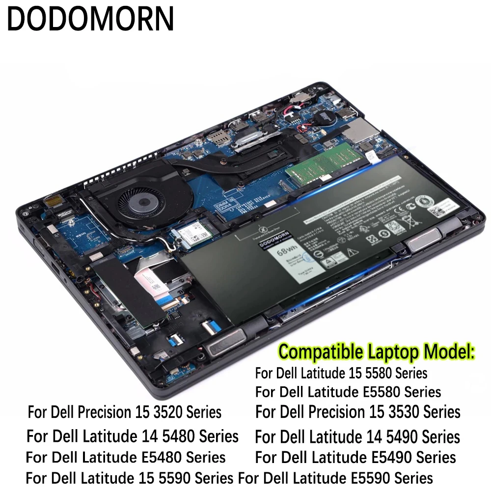 NEW GJKNX Laptop Battery For Dell Latitude 14 5480 E5480 15 5590 15 5580 E5580 14 5490 E5490 E5590 Series Precision 15 3520