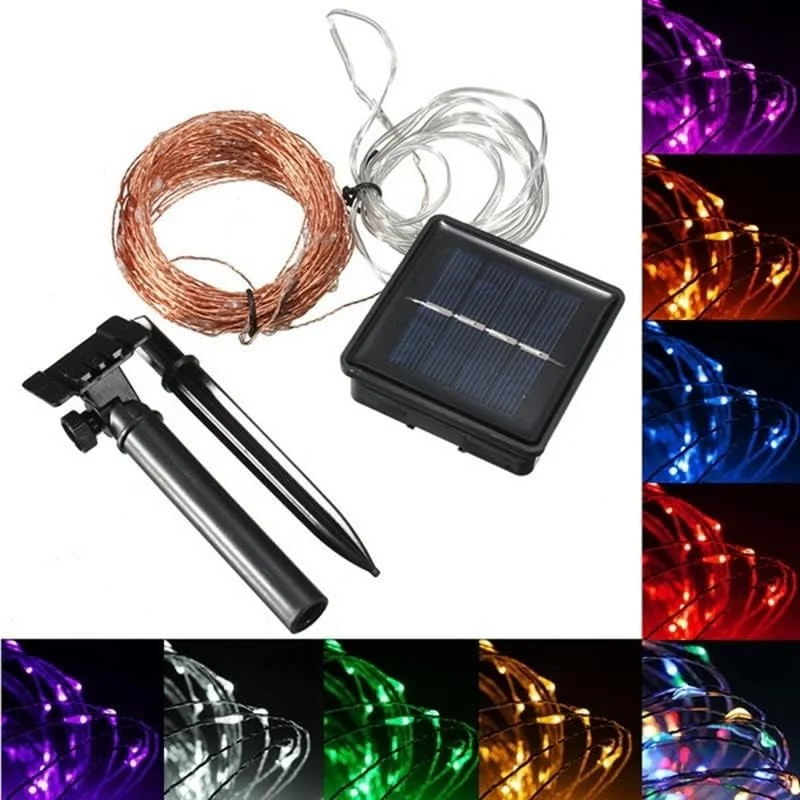 

Solar LED Light Outdoor Festoon Lamp Garden Fairy Light String Waterproof Christmas Garland Yard Decoration 42M/32M/22M/12M