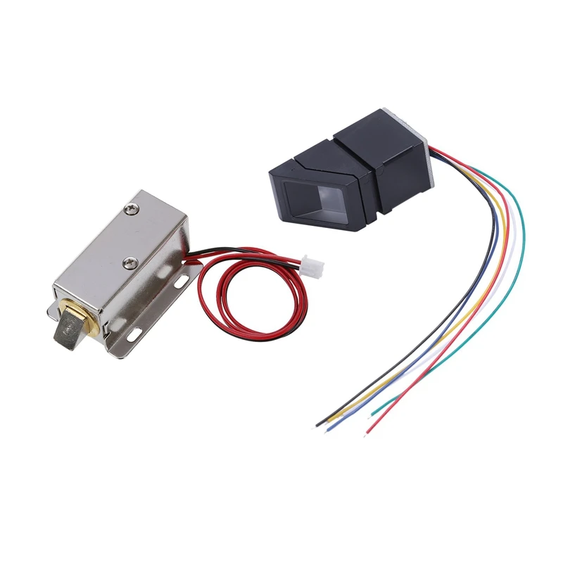 

0837L DC 12V 8W Open Frame Type Solenoid For Electric Door Lock & R307 Capacitive Fingerprint Reader/Module/Sensor