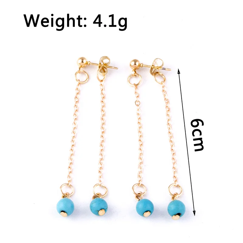 Aihua Geburtsstein Achat Perlen Naturstein Ohrringe Neue Ankunft Lange Perlen Steine Baumeln Ohrringe für Frauen Schmuck Geschenke – Detail 14