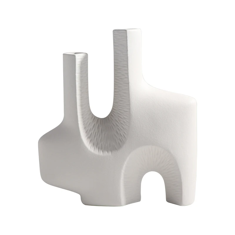 

Nordic simple modern creative geometric abstract ceramic vase ornaments living room home decoration