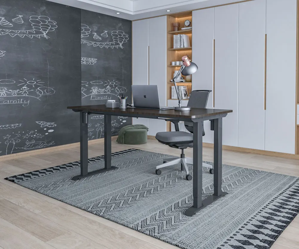 4 Leg Extra Large Table 4-Leg Dual Motor Holds Electric Stand up Desk Frame Electric for Height Adjustable Workstation