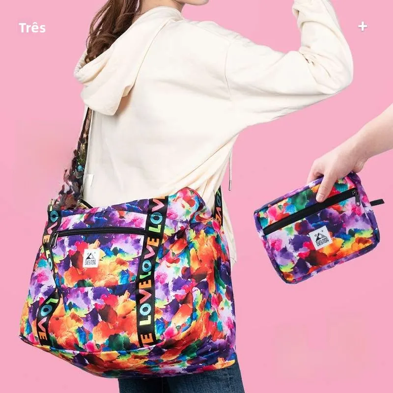 large-capacity-lightweight-portable-travel-bag-women's-polyester-printed-casual-bag-with-rod-summer-fashion-trend