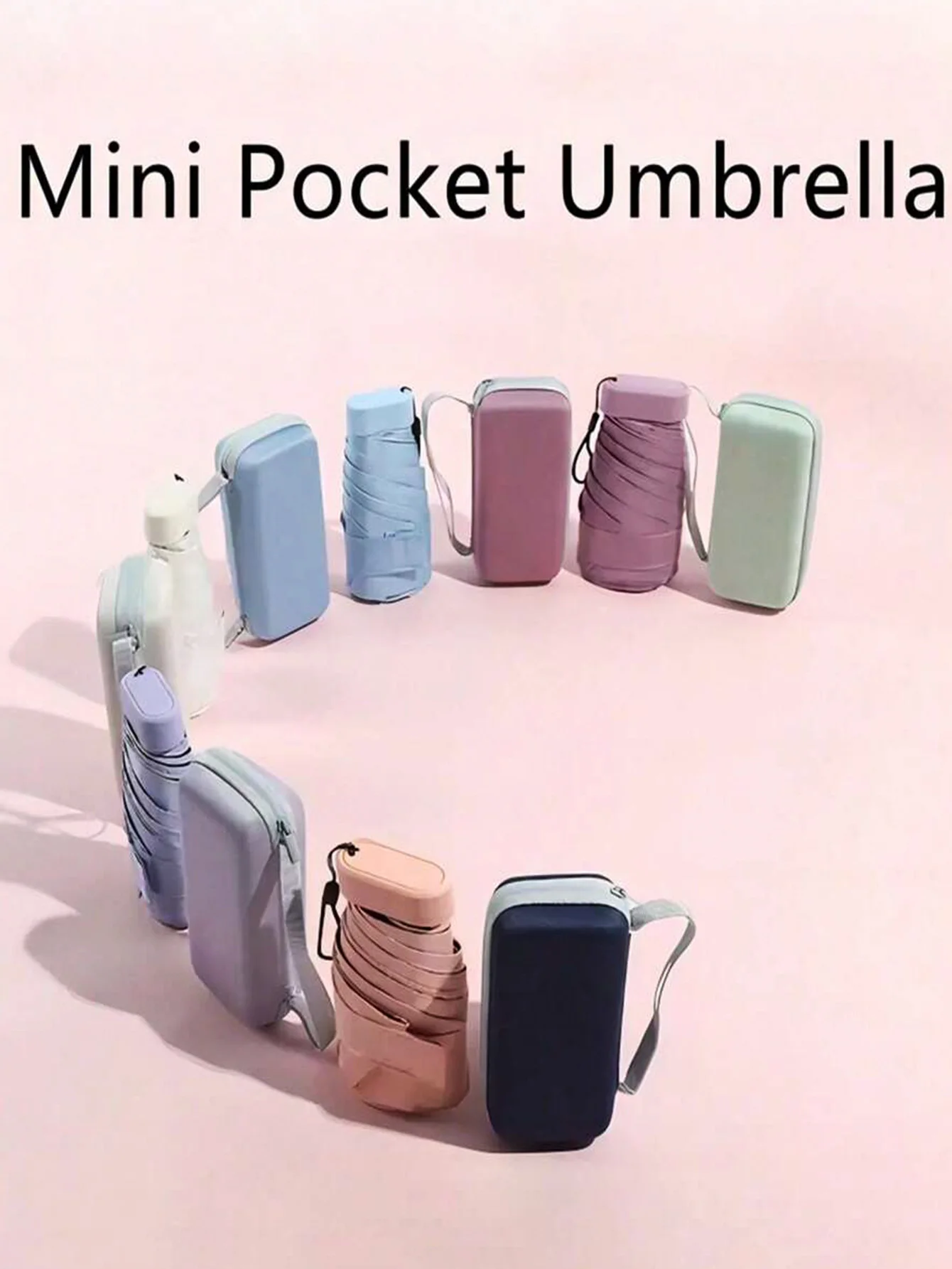

Маленький складной зонт, миниатюрный карманный водонепроницаемый портативный зонт для путешествий, зонт от солнца для женщин, солнцезащитный зонт с УФ-защитой, 1 шт.