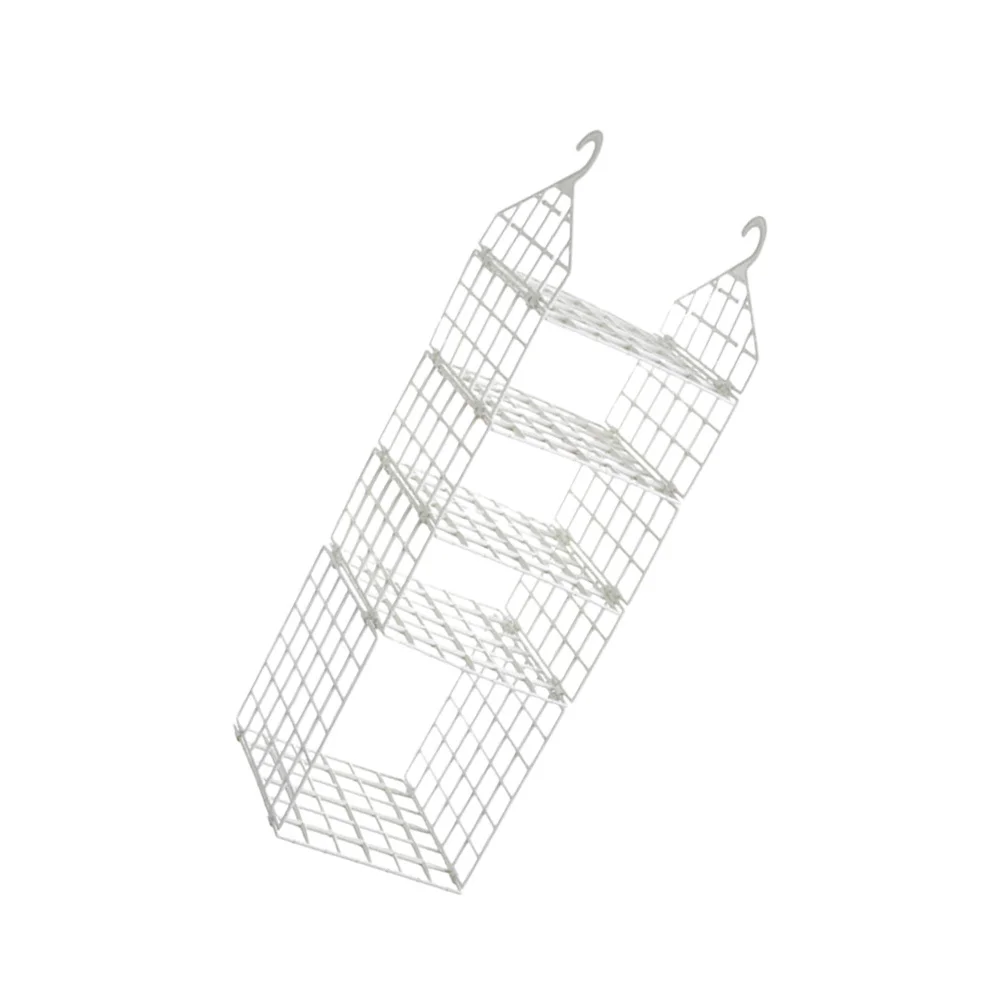 

Multi-Layers Foldable Hanging Closet Organizer Plastic Space Saver for Clothing Sweaters Towels Pajamas Hats One Large Three